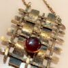 Copper Handmade Garnet Stoned Necklace - Chain - 18in - Image 2