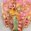 Pretty in Purple - Vintage Flamingo Metal Mirror - Image 2