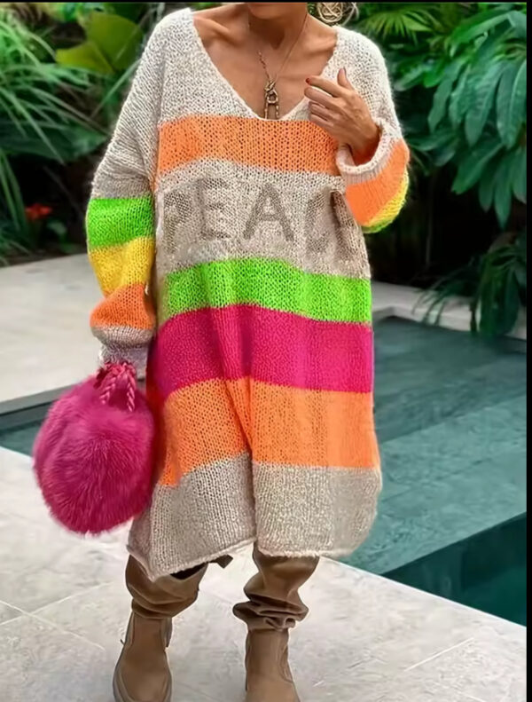 PEACE Overside Colorful Sweater
